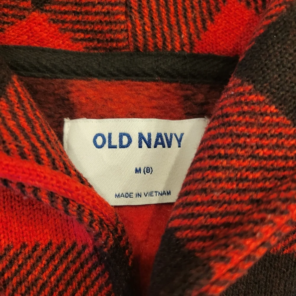 Boys Old Navy Buffalo Check Pullover size M (8)